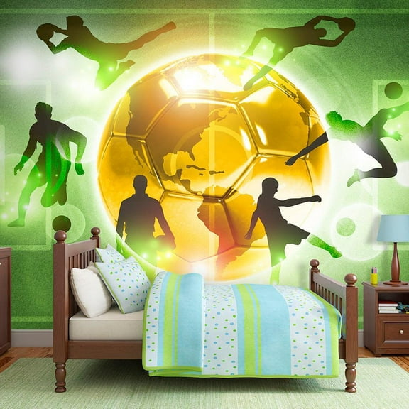 Tiptophomedecor Sports Wallpaper Wall Mural - Football Training
