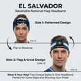 thumbnail image 4 of Vincha reversible 2 en 1 Fox & Fury con bandera de El Salvador, 4 of 5