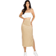 thumbnail image 1 of Falda casual MIDI LÁPIZ Malabis para MUJER COLOR BEIGE con ABERTURA LATERAL unitalla, 1 of 5