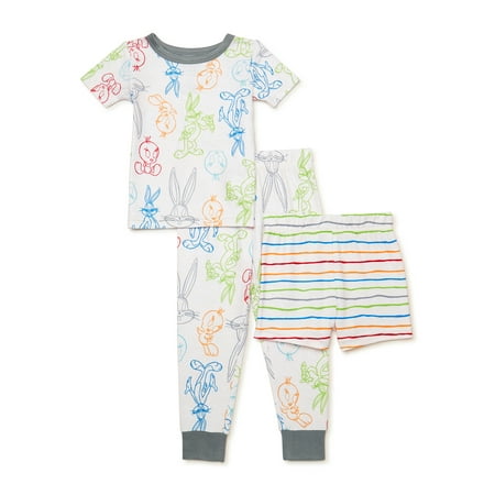 

Looney Tunes Toddler Boy Snug-Fit Pajama Set 3 Piece Sizes 12M-5T