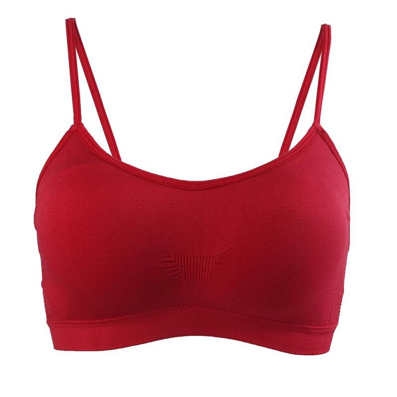 red padded bralette