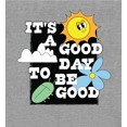 thumbnail image 2 of Positive Vibes It's Good To Be Good Heather Gray Men's Crew Neck Short Sleeve Tee-Medium, 2 of 2