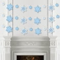 thumbnail image 3 of Big Dot of Happiness Blue Snowflakes - Winter Holiday Party DIY Decorations - Clothespin Garland Banner - 44 Pieces, 3 of 7