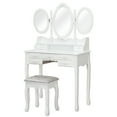 thumbnail image 2 of Foldable 3 Mirrors with 7 Drawers Dressing Table White, 2 of 9