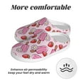 thumbnail image 6 of Yiaed Strawberry Popsicle Print Slippers Fuzzy Warm Cozy Slippers Non Slip House Slippers For Indoor Outdoor Slippers House Slippers-8, 6 of 7