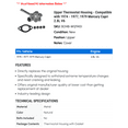 thumbnail image 2 of Upper Thermostat Housing - Compatible with 1974 - 1977, 1979 Mercury Capri 2.8L V6 1975 1976, 2 of 2