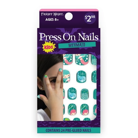 Fright Night Mermaid Nails, 24 Nails