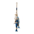 thumbnail image 2 of BESEW7 Mediterranean Wall Art with Rope, Coastal Style 3 Wooden Fish Hanging Ornament for Living Room Kitchen Bathroom Cafe, 2 of 9