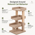 thumbnail image 6 of Naomi Home Nala Large Cat Tree Tower with Multi-Level Platforms, Sisal Scratching Posts, Soft Perches & Stable Anti-Tip Design, Beige, 6 of 11