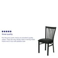 thumbnail image 5 of BizChair 2 Pack Black School House Back Metal Restaurant Chair - Black Vinyl Seat, 5 of 14