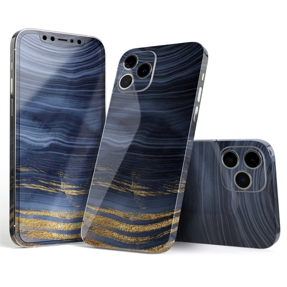 DesignSkinz Vivid Agate Vein Slice Foiled V6 Full-Body Skin Decal Wrap Cover for iPhone 16
