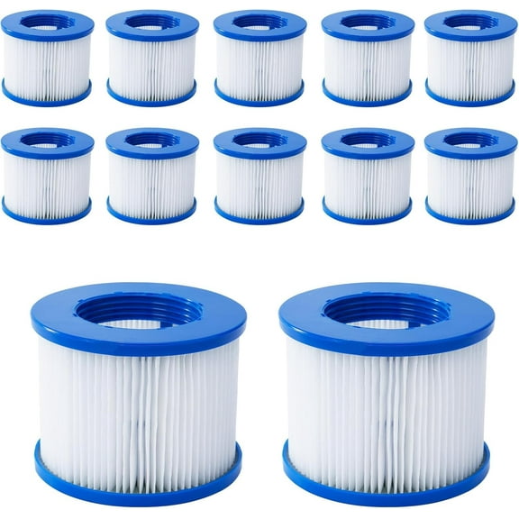 ABORON Hot Tub Spa Replacement Filter Cartridge Compatible with ABORON Inflatable Hot Tub, Hot Tub Filter Replacement Elements (12-Pack)