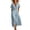 Light Blue, variant on Women's V-Neck Wrap Maxi Dress | Short Sleeve Side Button Casual Long Dress with Pockets, Flowy Boho Summer Sundress