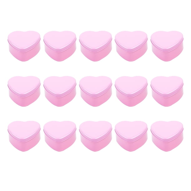 KAKOWELY Caja de dulces con forma de corazón (15 unidades), creativa, portátil, moderna, para fiestas y bodas (rosa)