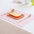 thumbnail image 4 of QTOCIO Japanese Linen Plaid Placemats Table Mat Heat Insulation Mat Bowl Mat Cloth Covers Western Napkins Table Cloths, 4 of 6