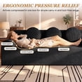 thumbnail image 4 of UHOMEPRO 71"W Sofa and Couch, 3 Seater Extra Deep Seat Cloud Couch with 3 Pillows and Side Pockets for Living Room Small Space, 1200lbs, Black, 4 of 11