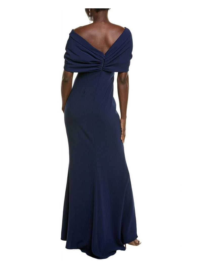 Badgley Mischka womens Twist Drape Gown, 4, Blue - Walmart.com