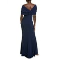 thumbnail image 2 of Badgley Mischka womens  Twist Drape Gown, 2, Blue, 2 of 3