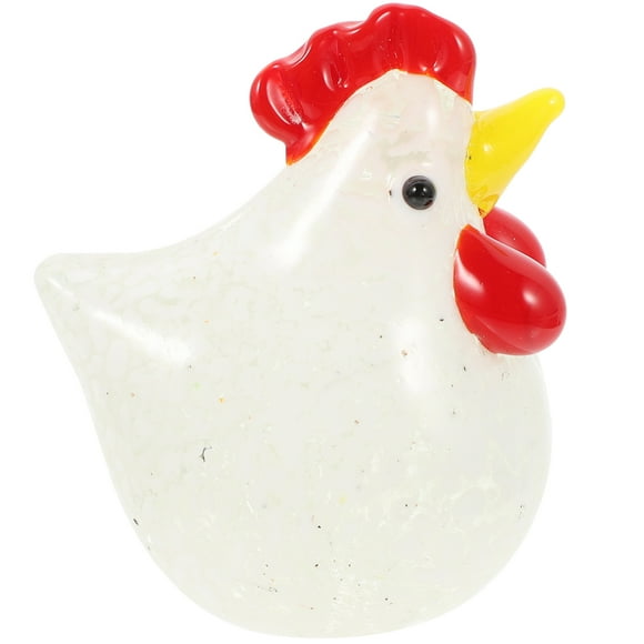 Figura de pollo de cristal de escritorio, decoración creativa de gallina, estatua de pollo del zodíaco