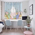 thumbnail image 4 of Spring Easter Kitchen Curtains Window Panels, Rabbit Ears Foot Colorful Eggs Wooden Plank Insulated Window Treatment Curtain, Grommet Curtains for Bedroom/Living Room/Bathroom, 2 Piece 52"Wx72"L, 4 of 8