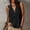 Black, variant on Women's Summer Solid Color Top Women's Summer Solid Color Ruffled Wave Neck Sleeveless Top Pink S