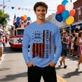 thumbnail image 2 of Men’s 250 Years Patriotic Long Sleeve T-Shirt, 1776-2026 American Flag Graphic Tee For Daily Wear And Workout Activities, 2 of 4