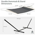 thumbnail image 5 of SUNCREAT Polyester Hammock with Stand, Heavy Duty Portable Hammocks, 450 lbs Capacity, Dark Gray, 5 of 6
