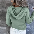 thumbnail image 4 of Sudaderas con capucha informales para mujer, jerséis con cordón largo, ropa de otoño de talla grande 2022, 4 of 5