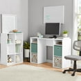 Mainstays 4Cube Storage Desk, White Grain