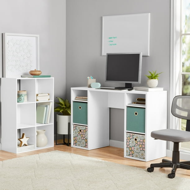 Mainstays 6 Cube Storage Organizer, White - Walmart Business Supplies