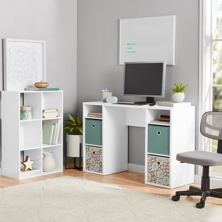 MAINSTAYS 6 CUBE STORAGE ORGANIZER, WHITE