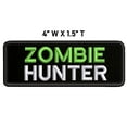 thumbnail image 2 of Applique Inspirational Zombie Hunter Theme Hook Backing Decorative Patch Funny Saying Biker Emblem, 2 of 2