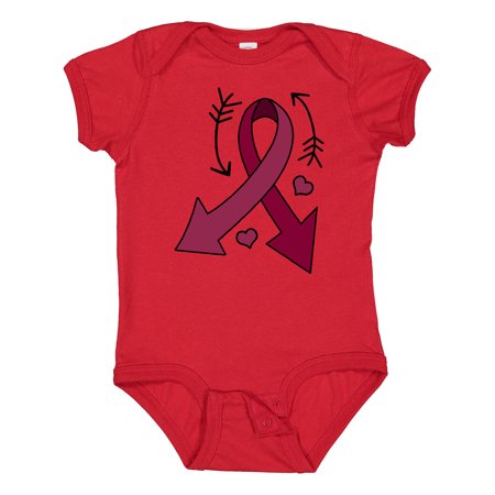 

Inktastic Burgundy Ribbon with Arrows for Multiple Myeloma Awareness Gift Baby Boy or Baby Girl Bodysuit