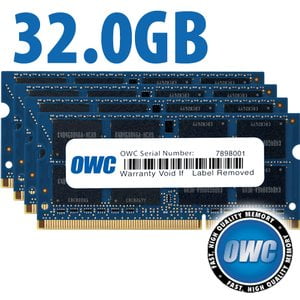 OWC 32GB (4x8GB) DDR3 PC3-10600 1333MHz 204 Pin CL9 SO-DIMM Memory Upgrade for Mid 2010/2011 27 iMac Core i5 and Core i7 Mid 2011 21.5 iMac Model (Best Memory For Imac)