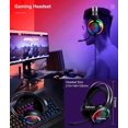 thumbnail image 5 of Wired Gaming Keyboard and Mouse Headset Combo,Rainbow LED Backlit Wired Keyboard,Over Ear Headphone with Mic,Rainbow Backlit Gaming Mice,Mouse Pad,for PC,Laptop,Mac,PS4,PS5,Xbox, 5 of 8
