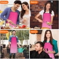 thumbnail image 7 of Pink Gradient Leopard Print Apron-Garden Aprons for Women with Pockets-Cotton Linen Waterproof Kitchen Cooking Gardening Aprons Adjustable for Kitchen,Cooking,BBQ and Salon 33x27 Inch, 7 of 7