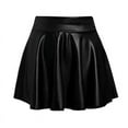 thumbnail image 5 of Multipurpose Elastic Mini Short Skirt Women Faux Leather Skirts High Waist For Skater Work Nightclub, 5 of 10