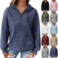 thumbnail image 1 of Sudadera con cremallera para mujer,Blusa informal de manga larga para mujer, camiseta holgada, jersey de poliéster, cuello con solapa, para uso diario, sopatenor, 1 of 9