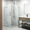 thumbnail image 6 of VIGO Monteray 34 in. L x 34 in. W x 73 in. H Frameless Hinged Square Shower Enclosure in Brushed Nickel with Clear Glass, 6 of 12