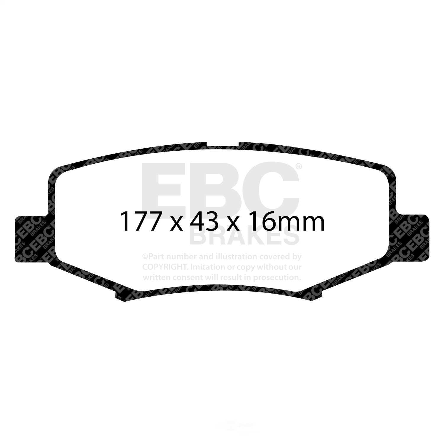 EBC 06-11 Dodge Nitro 3.7 Yellowstuff Rear Brake Pads Fits select: 2015-2018 JEEP WRANGLER UNLIMITED, 2012-2014 JEEP WRANGLER