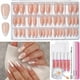 thumbnail image 1 of Gel Press on Nails Teenitor Short French Tip, 15 tamaños, 1 of 7