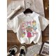 thumbnail image 1 of Young Girl's Cartoon And Bowknot Print Round Neck Short Sleeve Tee Spring And Summer Casual T Shirt For Young Girl, 1 of 3