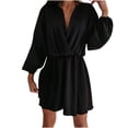 thumbnail image 1 of Pompotops Femmes Mode Casual Sales V-Cou Longue Cheville Sans Manches Robe-Longue, 1 of 9