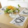 thumbnail image 4 of Ambesonne Hunting Place Mats Set of 4, Man Lance, Standard Size, Black White, 4 of 6