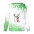 thumbnail image 4 of Chandail de Noël pour Femmes, Chandail Sans Capuche à Manches Longues et Col Rond avec Imprimé de Noël pour Femmes, 4 of 4