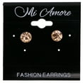thumbnail image 2 of Mi Amore Stud-Earrings Peach/Silver-Tone, 2 of 2