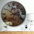 thumbnail image 2 of DesignArt Horloge Murale Grand Cheval Brun Courant, 2 of 2