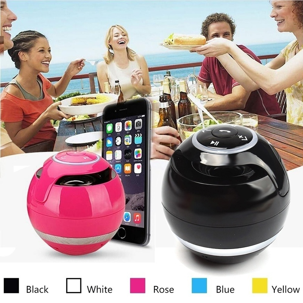 MDHAND Wireless Bluetooth Speakers, With Subwoofer Mini Round Hi-Fi Speaker Portable Speakers, For Hands-Free Indoor Outdoor Bluetooth Speakers - image 2 of 8