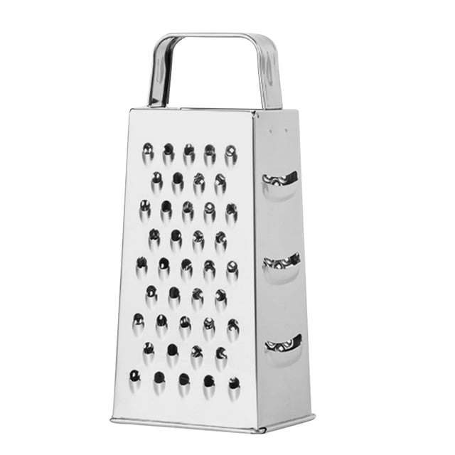 Rallador de cocina de acero inoxidable multiusos de 4 lados, rallador de alimentos