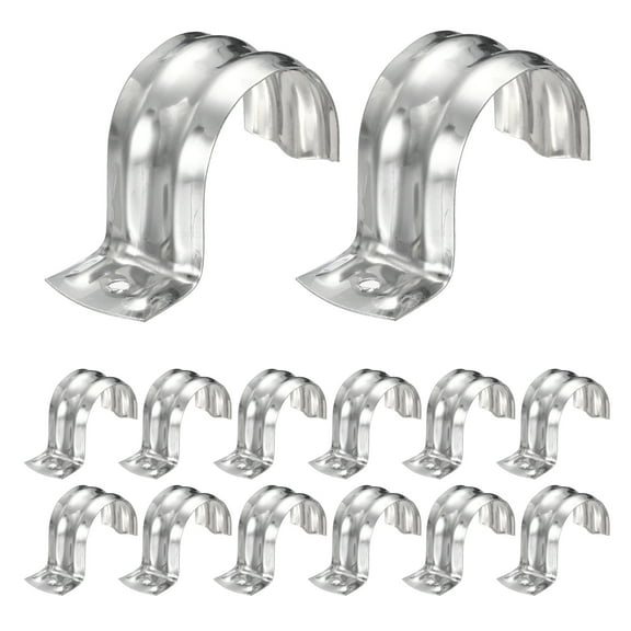 Uxcell 26pcs Conduit Clamp 1 1/4 Inch, 1 Hole Stainless Steel Pipe Strap, Rigid Metal Conduit Hanger for Pipe Fixing, Tube Wire Installation